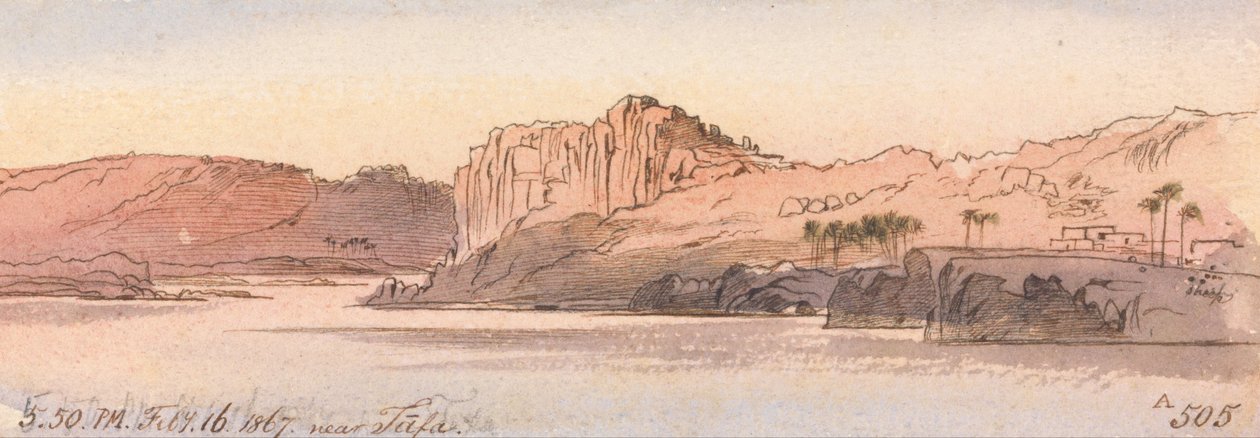 In der Nähe von Tafa, 16. Februar 1867, 17:50 Uhr von Edward Lear