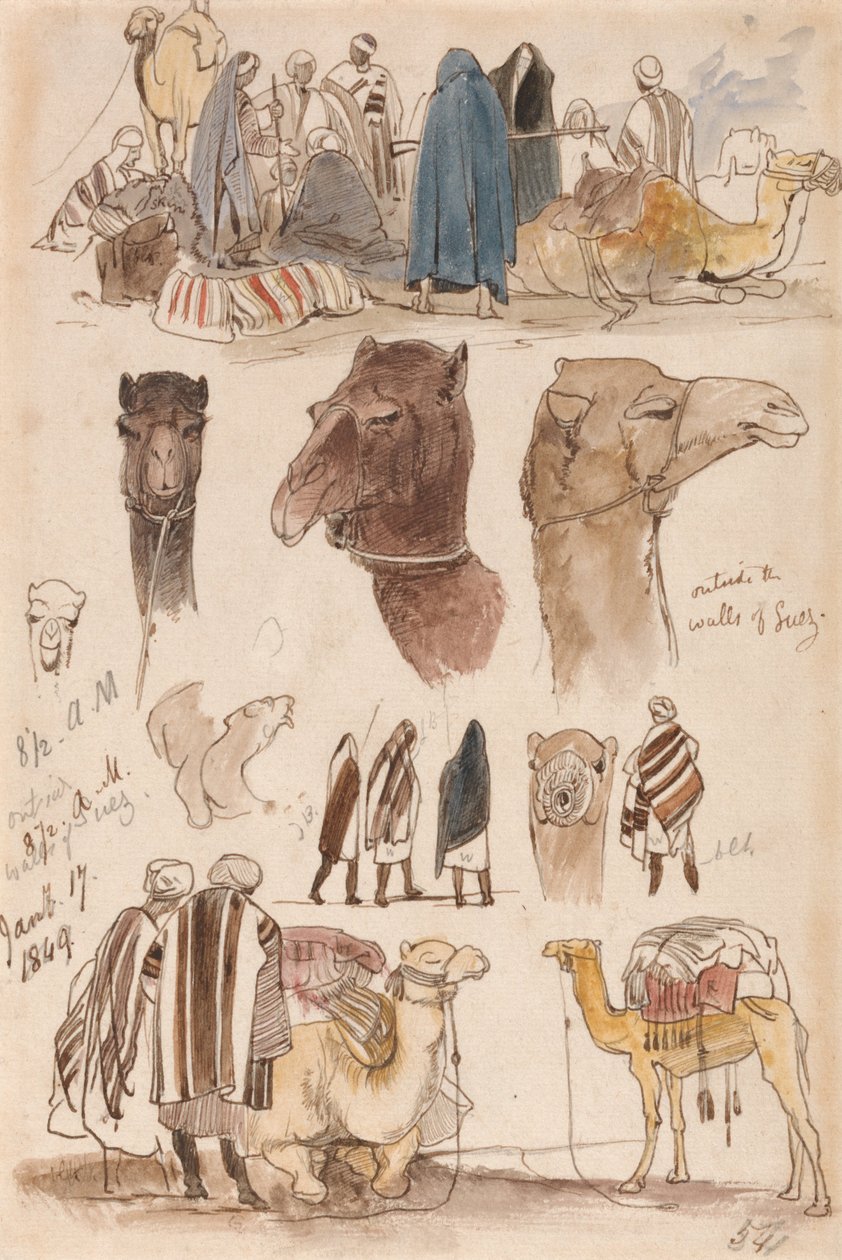 Außerhalb der Mauern von Suez, 17. Januar 1849, 08:30 Uhr von Edward Lear