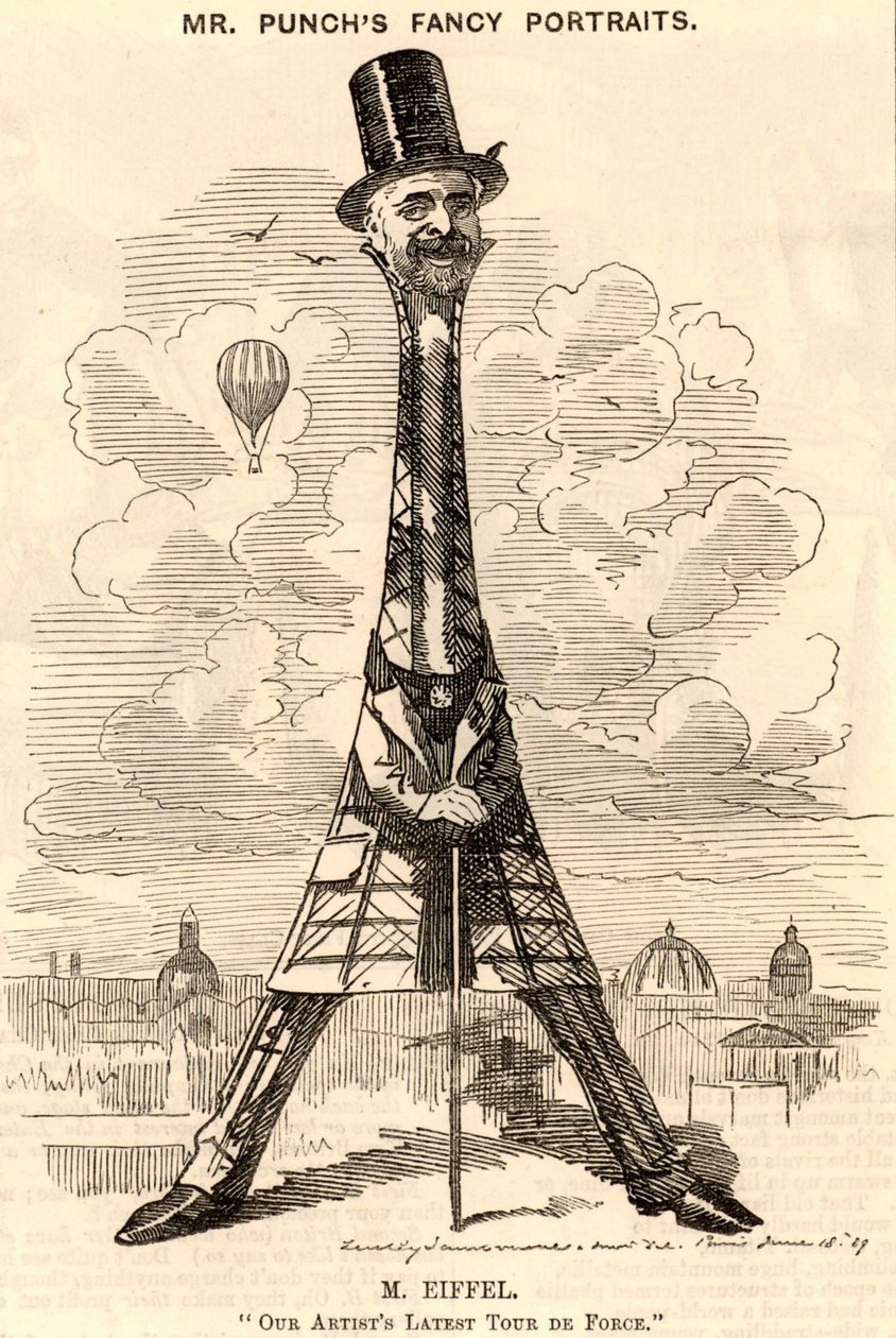 Karikatur von Gustave Eiffel von Edward Linley Sambourne