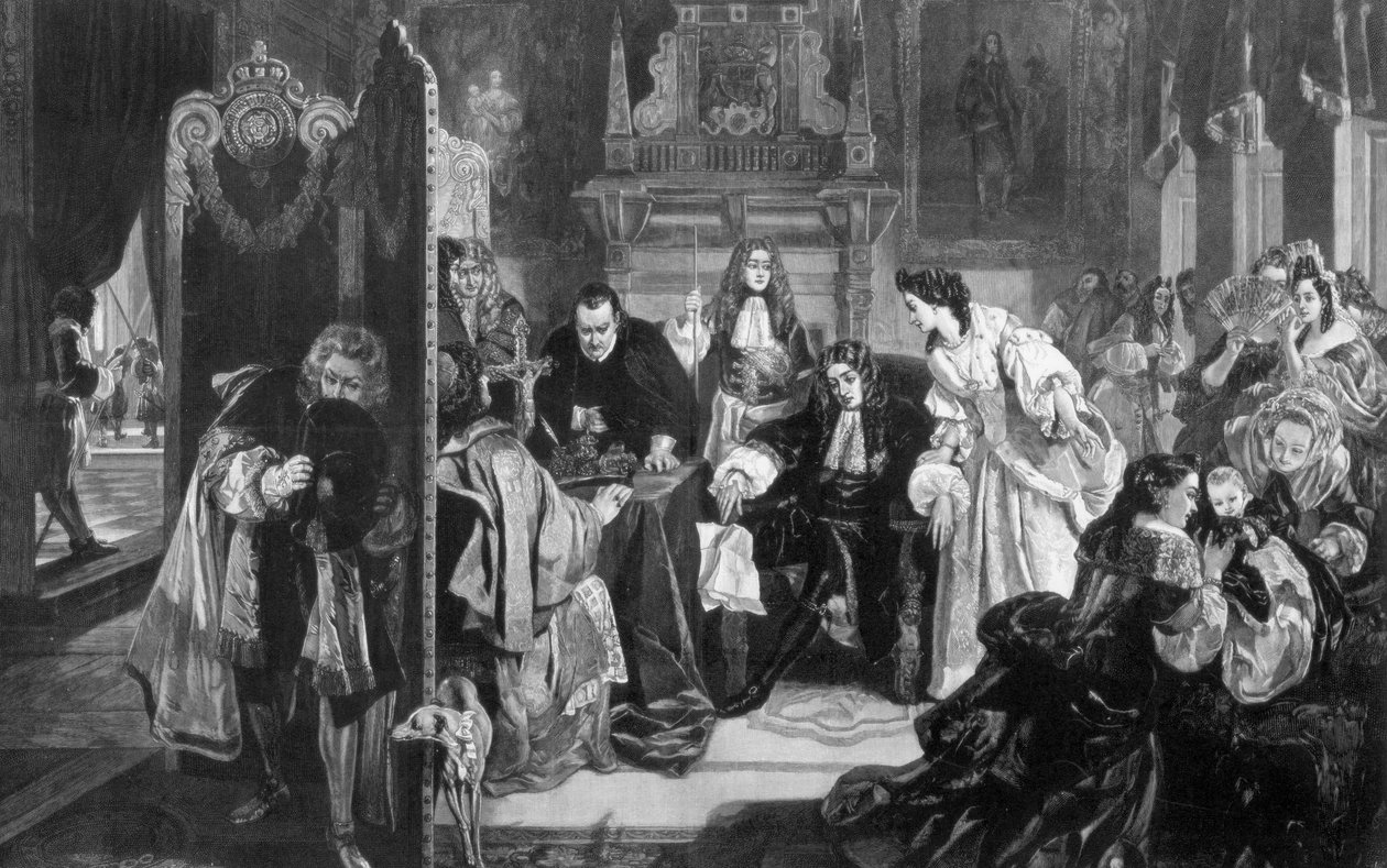 König Jakob II. 1633-1701 erhält Nachricht von der Landung des Prinzen von Oranien, 1890 von Edward Matthew Ward