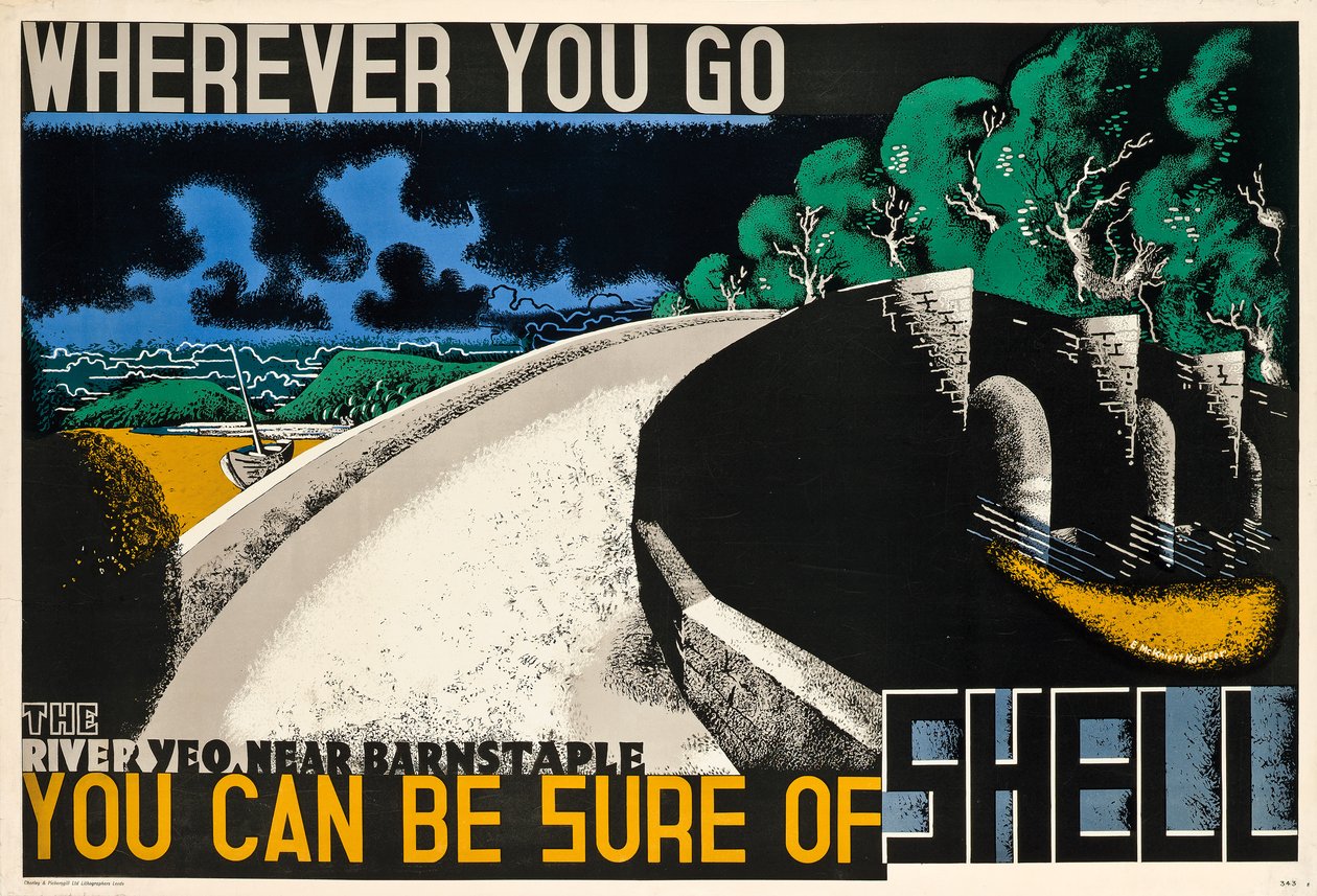 Wohin Sie auch gehen, Sie können sicher sein, Shell, ca. 1936 von Edward McKnight Kauffer