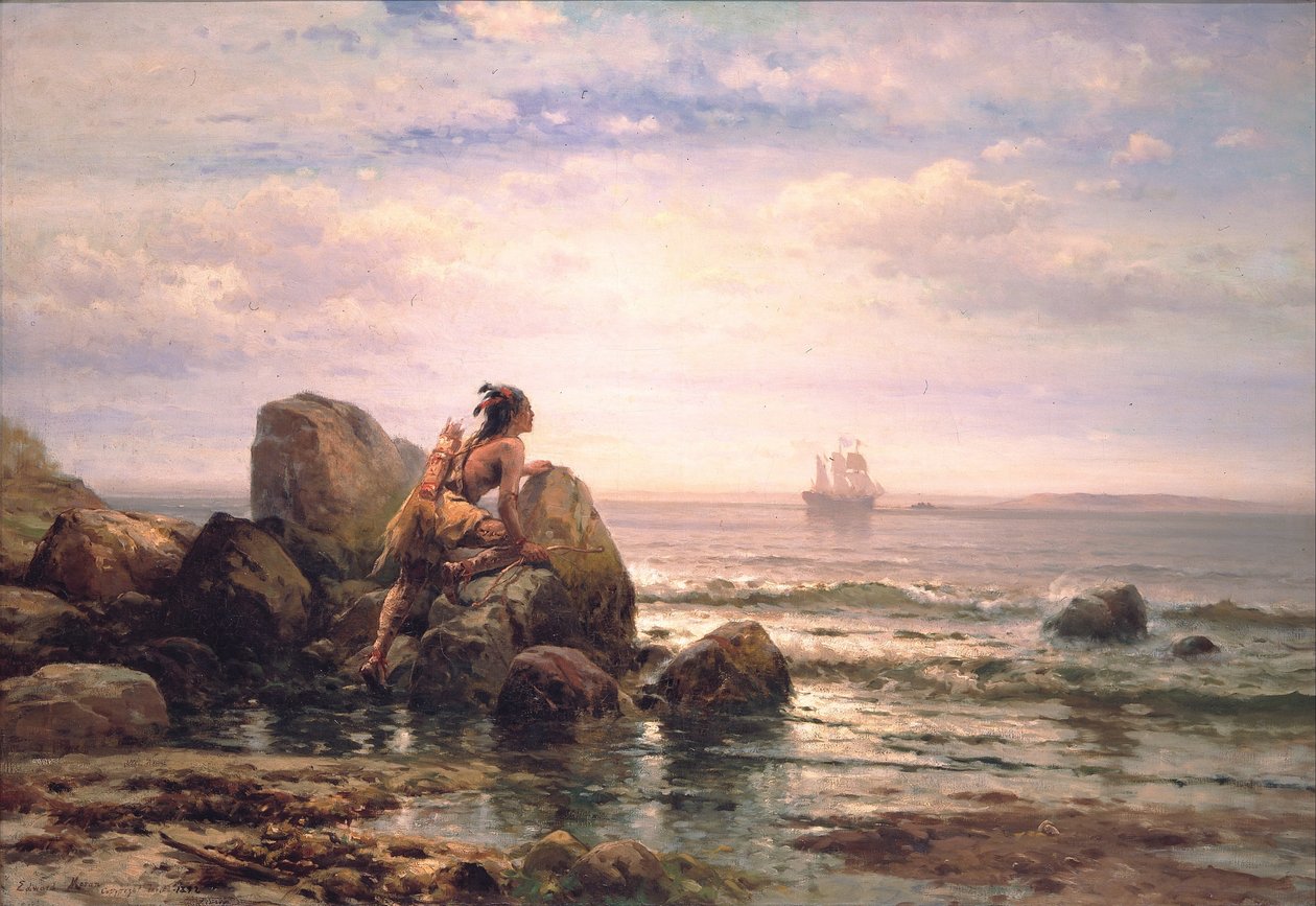 Henrik Hudson betritt den New Yorker Hafen, 11. September 1609 von Edward Moran