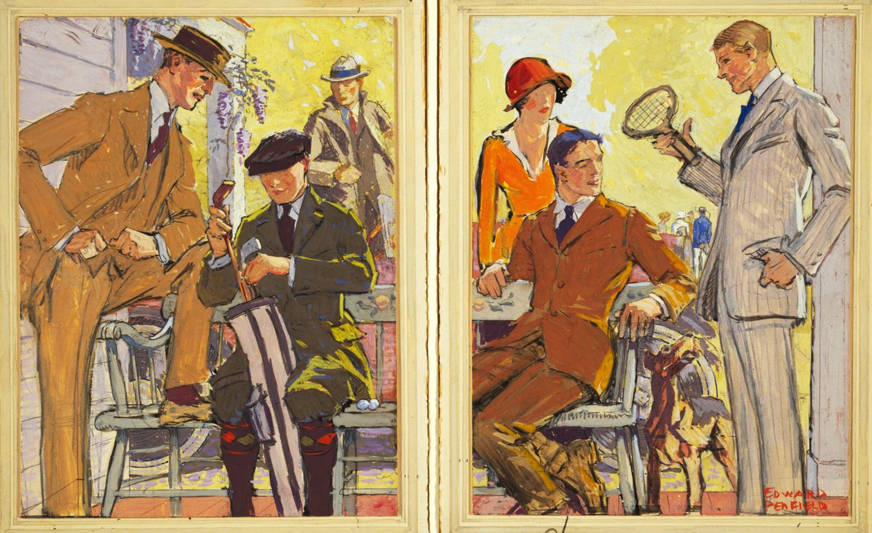 Werbung für Hart, Schaffner & Marx Kleidung, veröffentlicht 1900 von Edward Penfield