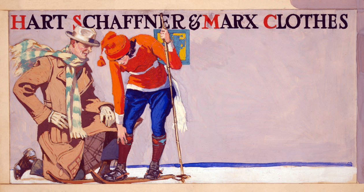 Werbung für Hart, Schaffner & Marx Kleidung, veröffentlicht 1900 von Edward Penfield