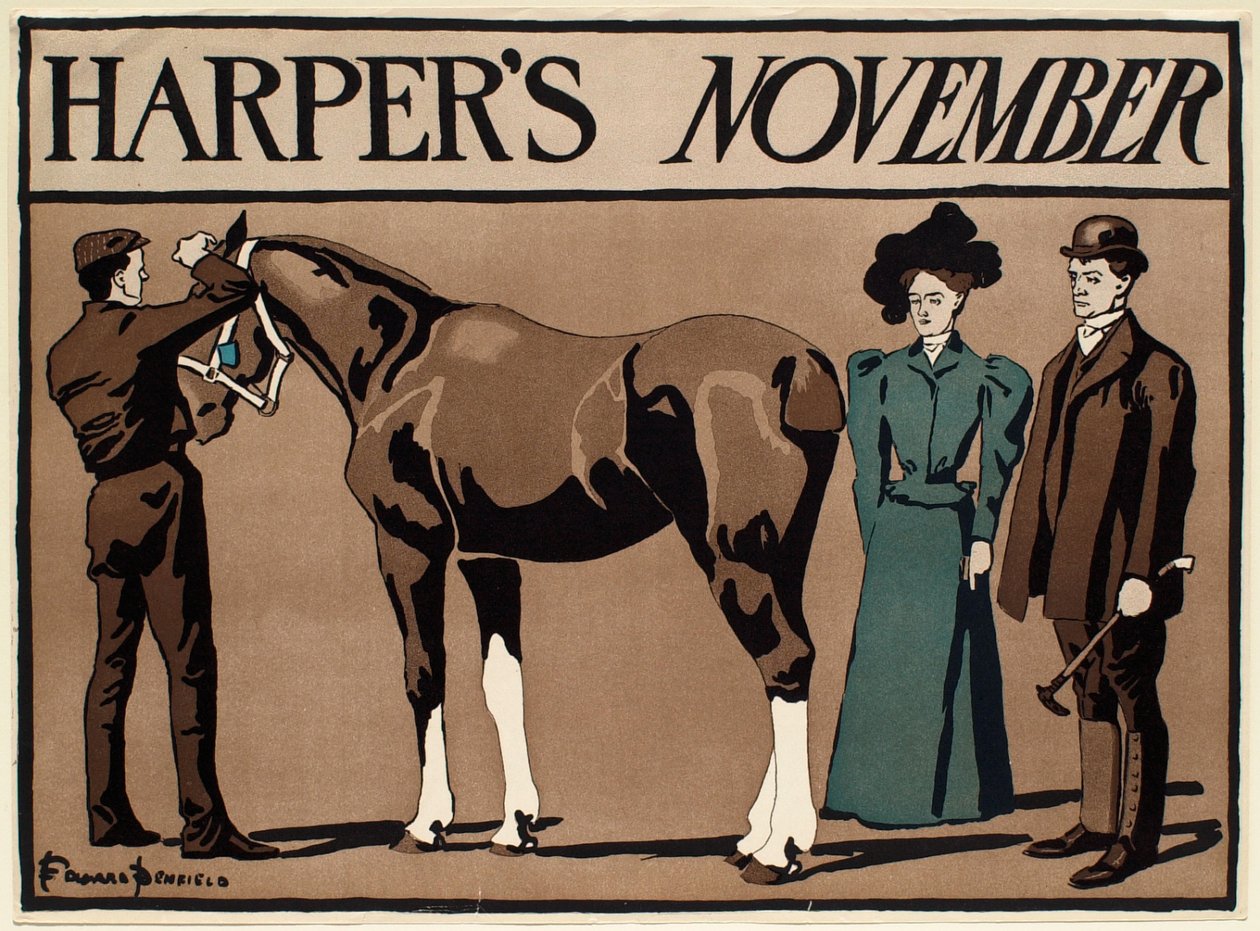 Dame und Herr bei der Pferdeschau, November Harper