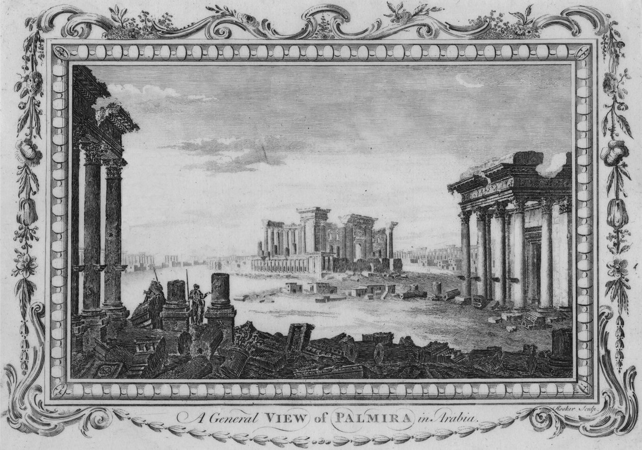 Eine Gesamtansicht von Palmira in Arabien, um 1770 von Edward Rooker
