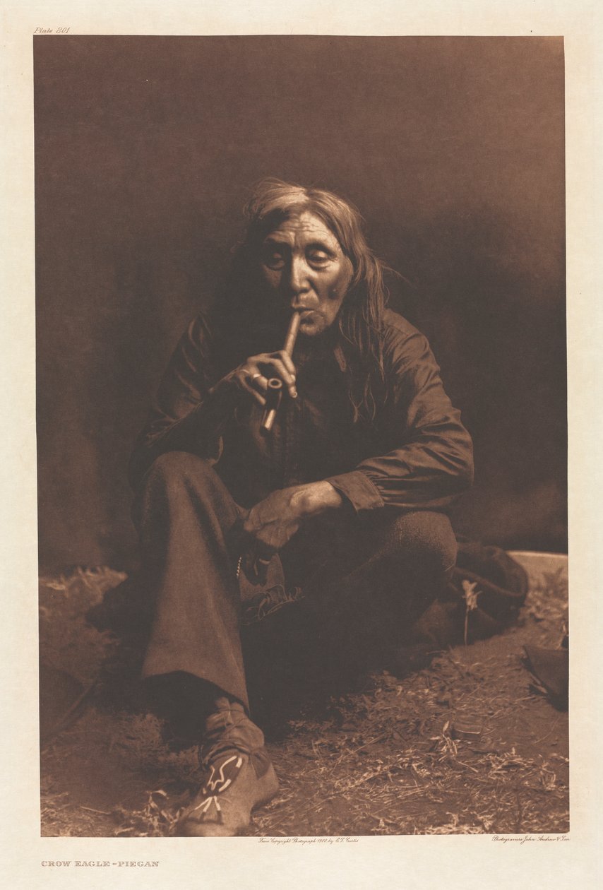 Portfolio VI, Platte 201: Krähenadler - Piegan von Edward S. Curtis