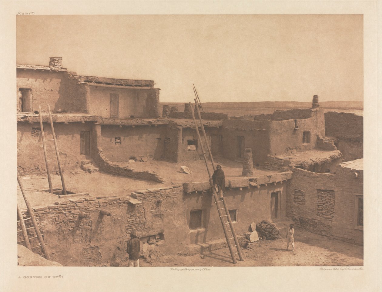 Portfolio XVII, Platte 615: Eine Ecke von Zuñi von Edward S. Curtis
