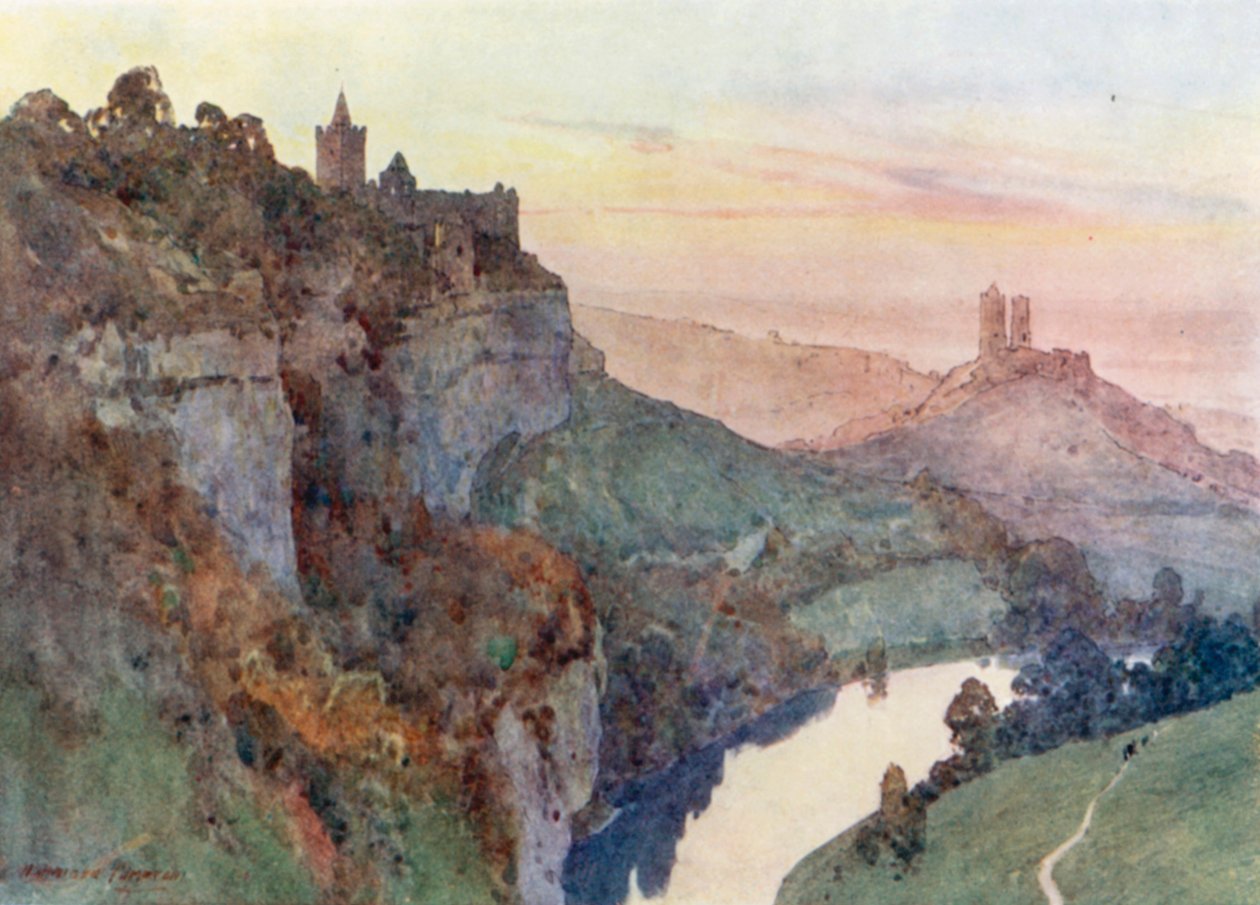 Rudelsburg und Saaleck von Edward Theodore Compton