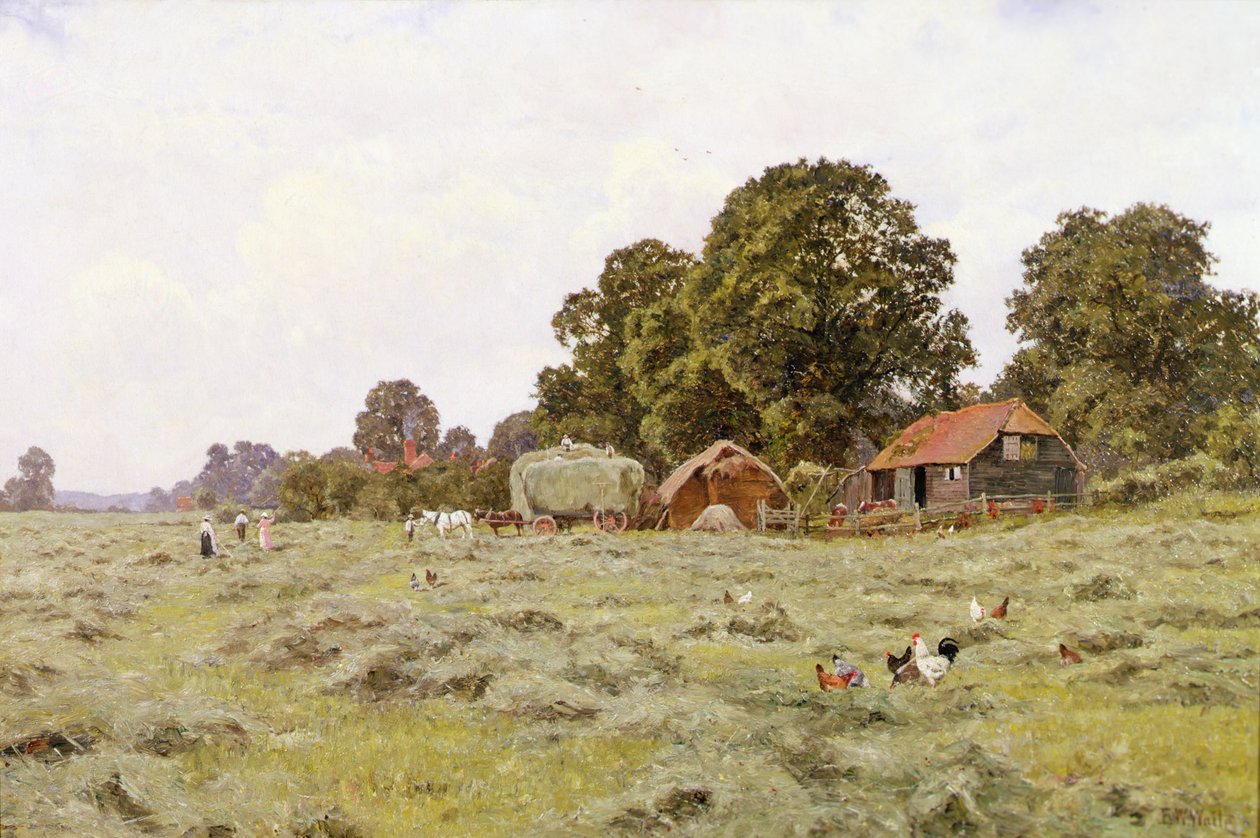 Heuernte in Fittleworth, Sussex von Edward Wilkins Waite
