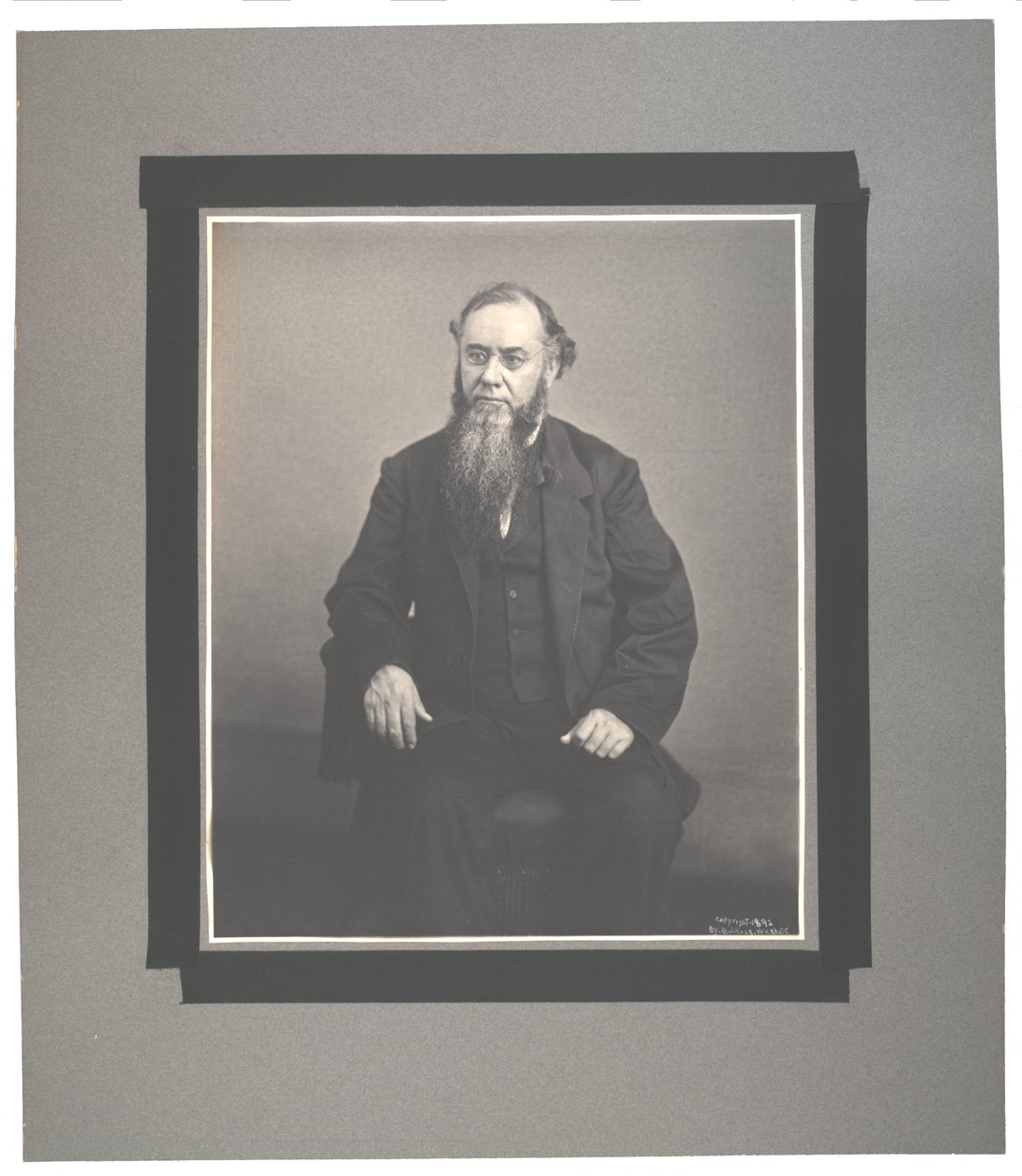 Imperiales Platin-Foto von Edwin M. Stanton, 1865, gedruckt von M.P. Rice, ca. 1892 von Edwin McMasters Stanton
