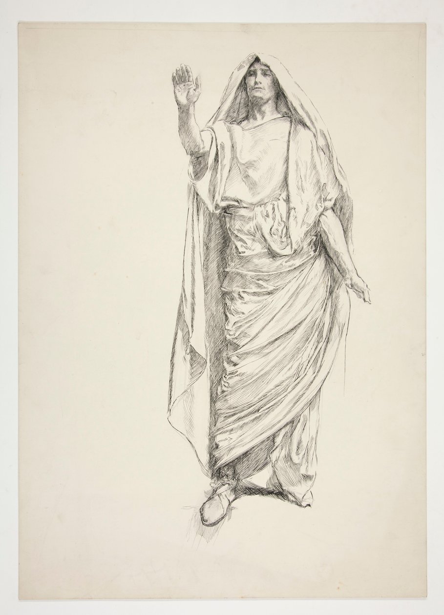 Anthony (Vorzeichnung für .3138) - Julius Caesar von Edwin Austin Abbey