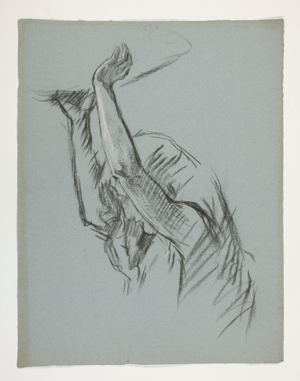 Figurenstudie für Schloss des Grals, aus Die Suche nach dem Heiligen Gral (eine Serie von 15 Gemälden für die Boston Public Library, abgeschlossen 1901) von Edwin Austin Abbey
