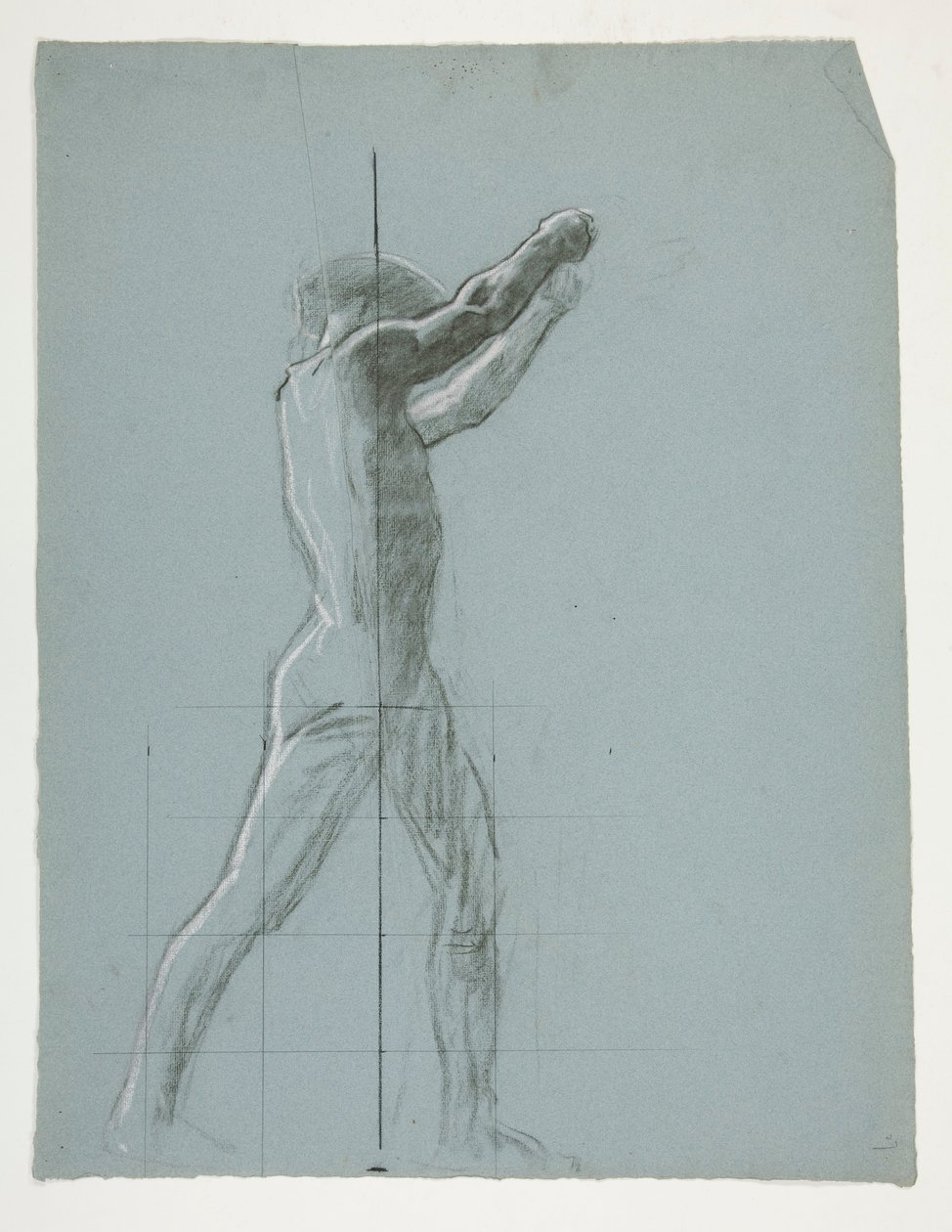 Figurenstudie für Der Geist des Vulkan, Genius der Arbeiter in Eisen und Stahl, Kapitolrotunde, Harrisburg, Pennsylvania von Edwin Austin Abbey