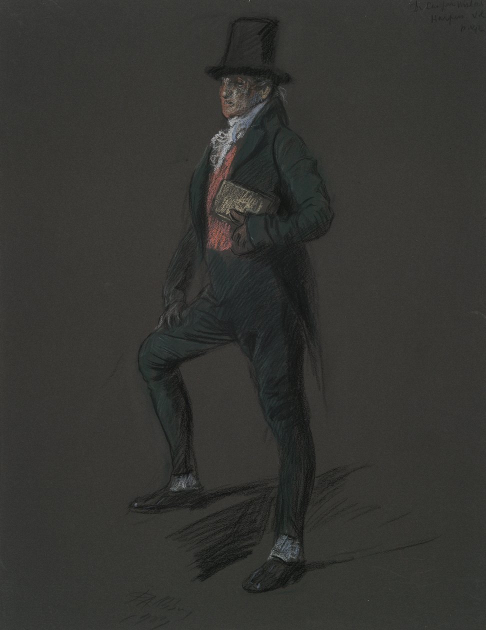 Figurenstudie für die Figur von Dr. Casper Wistal von Edwin Austin Abbey
