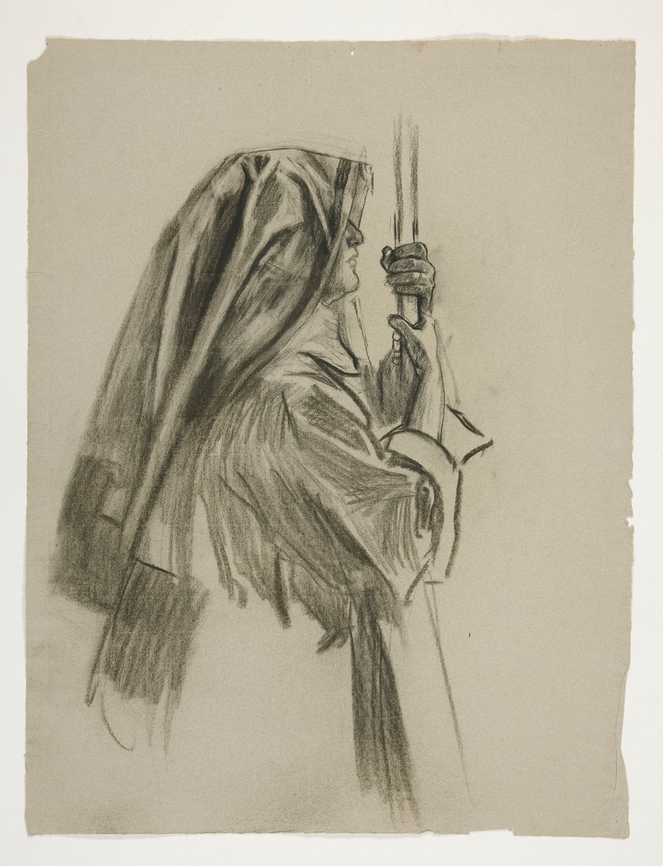 Figurenstudie für die Ritterschaft von Sir Galahad, aus Die Suche nach dem Heiligen Gral (eine Serie von 15 Gemälden für die Boston Public Library, abgeschlossen 1901) von Edwin Austin Abbey