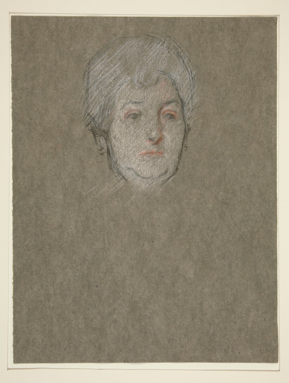 Kopf einer älteren Frau für die Krönung von Edward VII von Edwin Austin Abbey