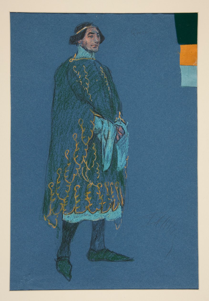 Verschiedene Studien, Kostümentwurf für Henry Irving von Edwin Austin Abbey