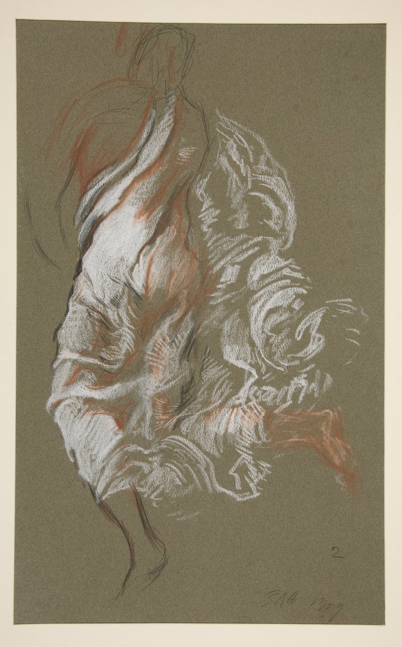 Studie für Figur von 14 Uhr von Edwin Austin Abbey