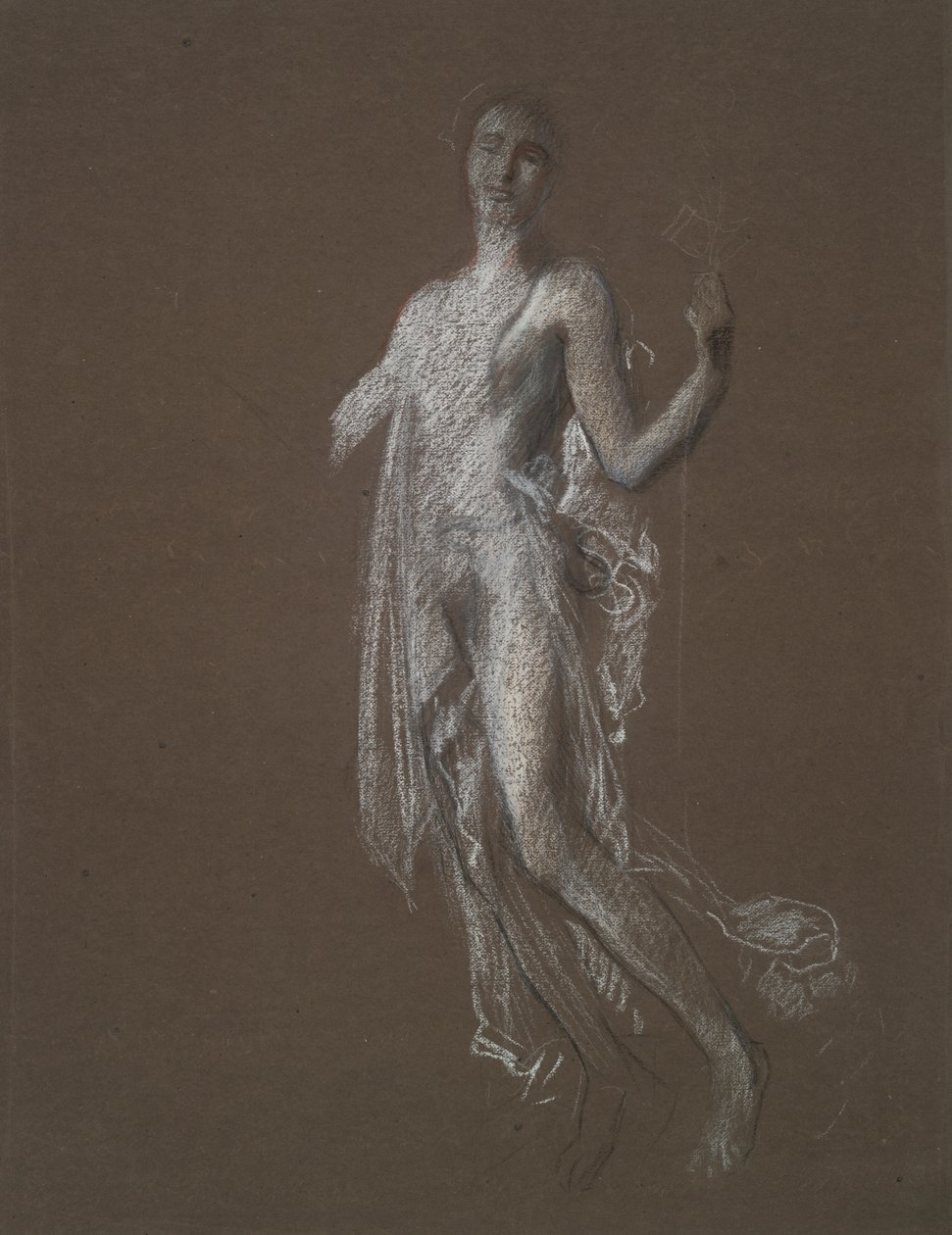 Studie für Figur von 5 Uhr morgens (?) von Edwin Austin Abbey