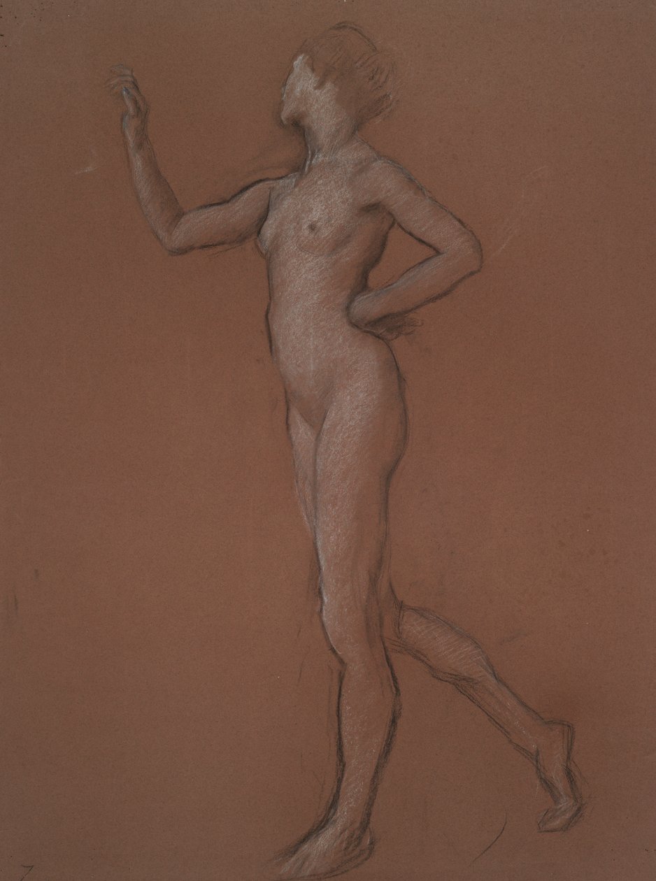 Studie für Figur von 7 Uhr morgens von Edwin Austin Abbey
