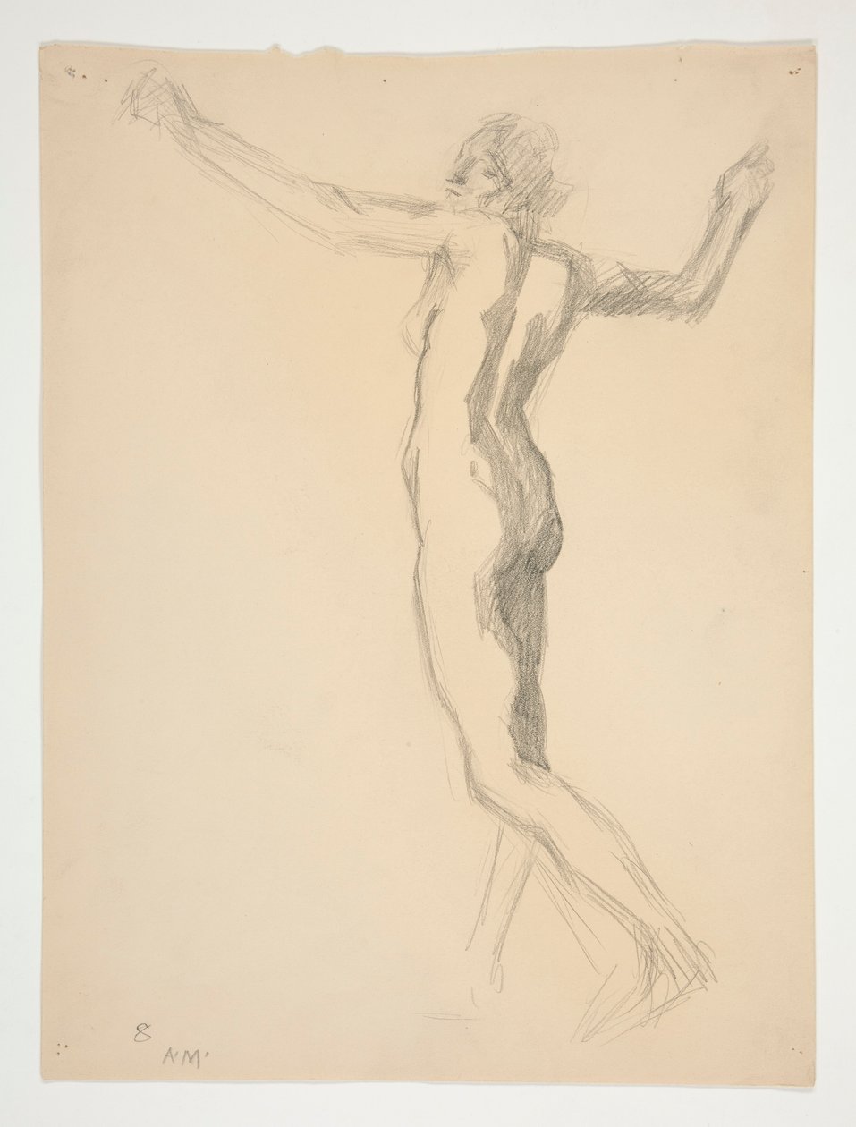 Studie für Figur von 8 Uhr morgens von Edwin Austin Abbey
