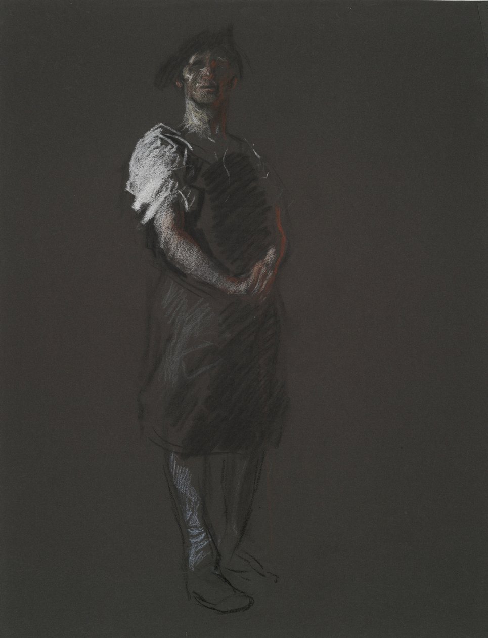Studie für die Figur eines Arbeiters, in von Edwin Austin Abbey