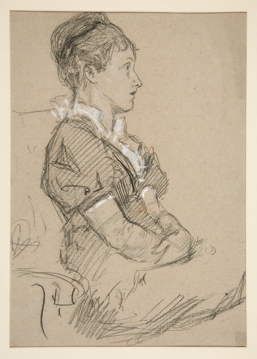 Studie von sitzenden Frauen (Mrs. Abbey?) von Edwin Austin Abbey