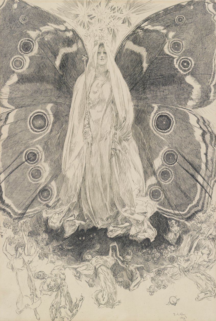 Titania, Illustration für Akt II, Szene ii, Ein Sommernachtstraum von Edwin Austin Abbey