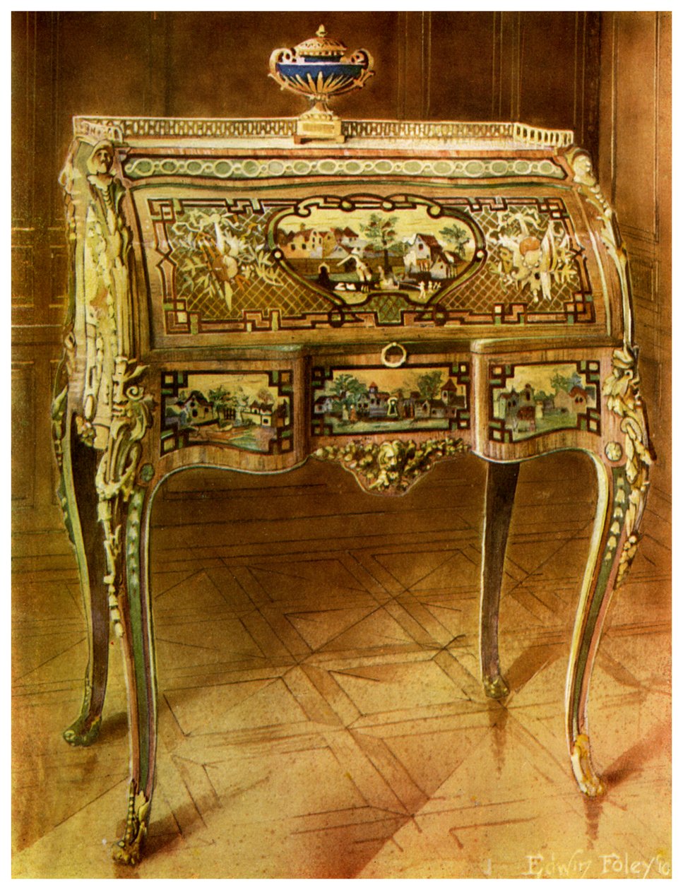Escritoire a toilette, Französisch, Victoria and Albert Museum, London, 1911-1912 von Edwin Foley