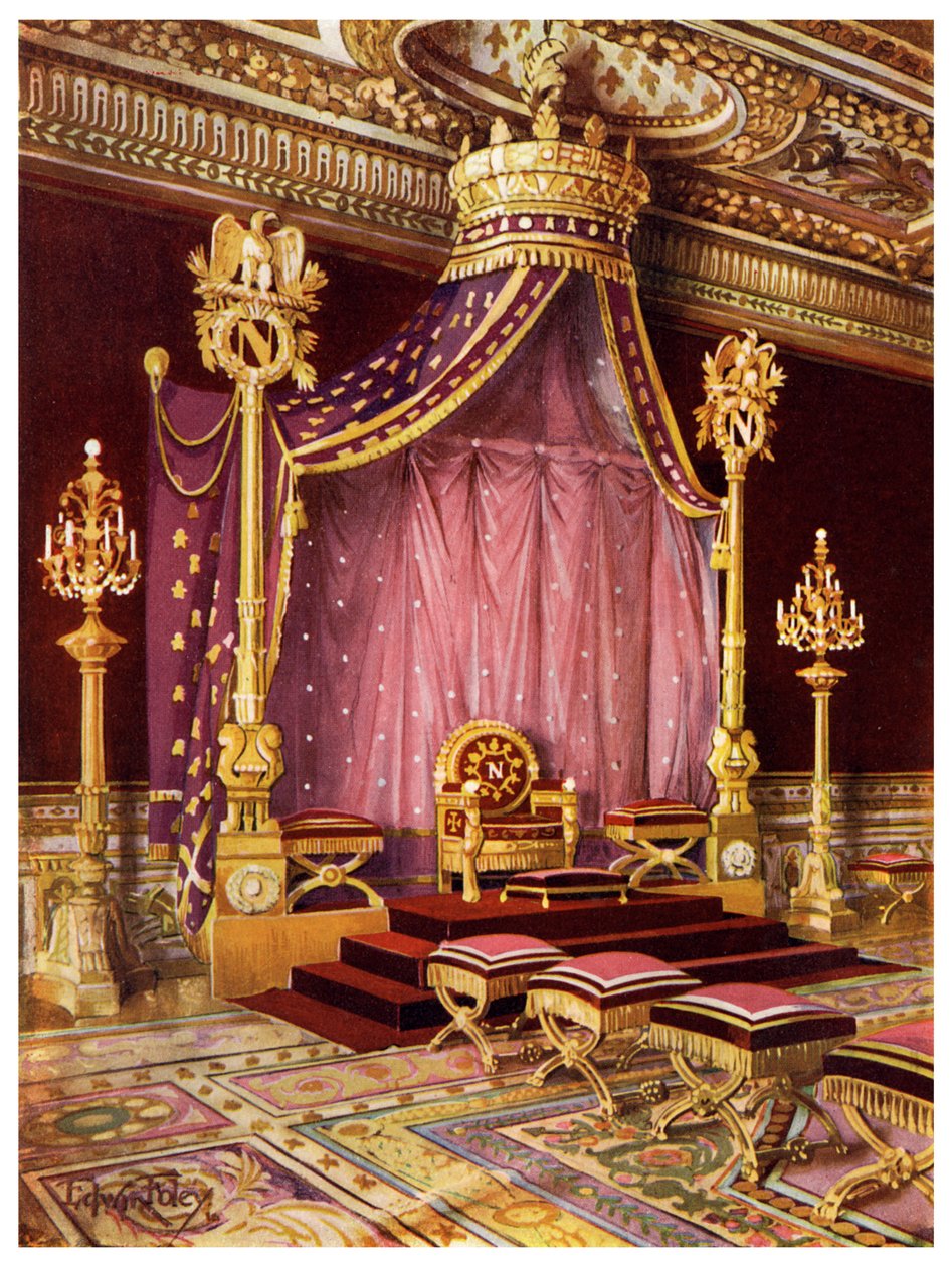 Thronsaal im Schloss Fontainebleau, Frankreich, 1911-1912 von Edwin Foley