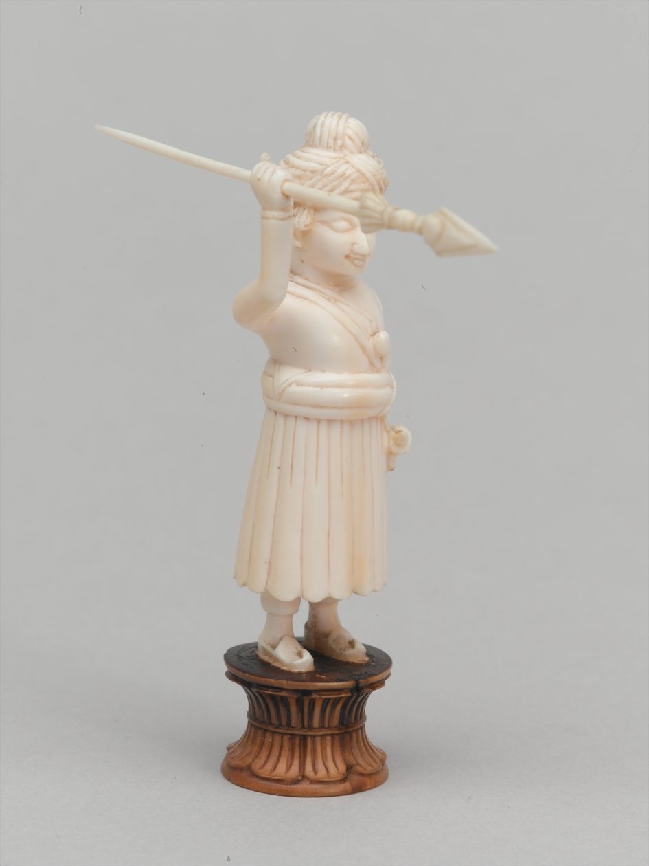 Schwarzer Bauer, Schachfigur, Indien, um 1820 von Edwin John Alexander
