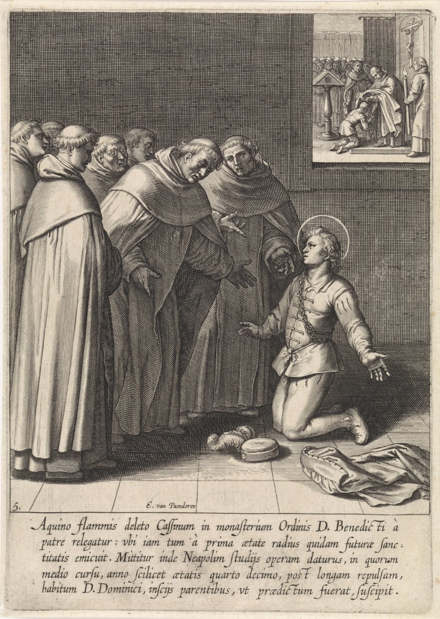 Thomas von Aquin tritt dem Dominikanerorden bei von Egbert van Panderen
