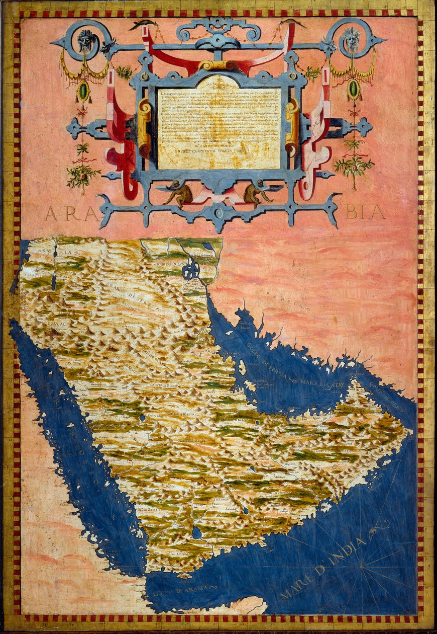 Karte von Arabien von Egnazio Danti (1536-1586) um 1567 von Egnazio Danti
