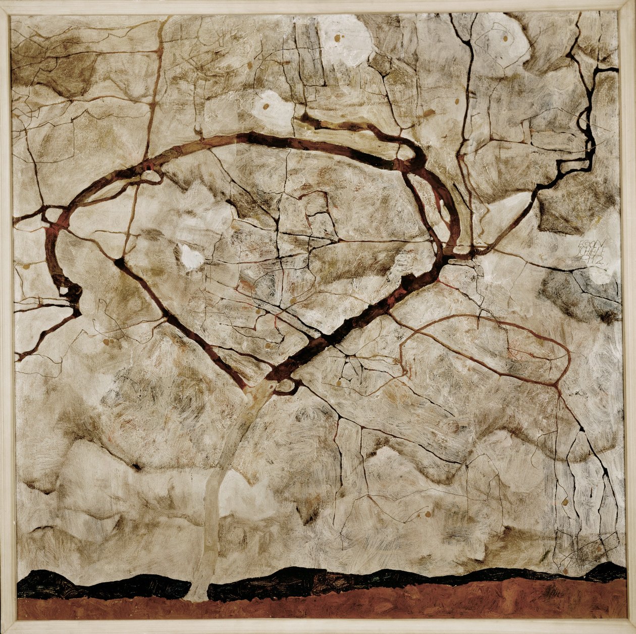 Herbstbaum in turbulenter Luft von Egon Schiele