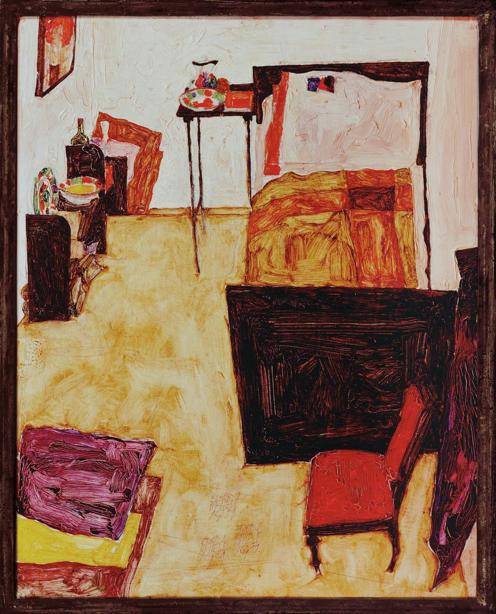 Das Zimmer des Künstlers in Neulengbach von Egon Schiele