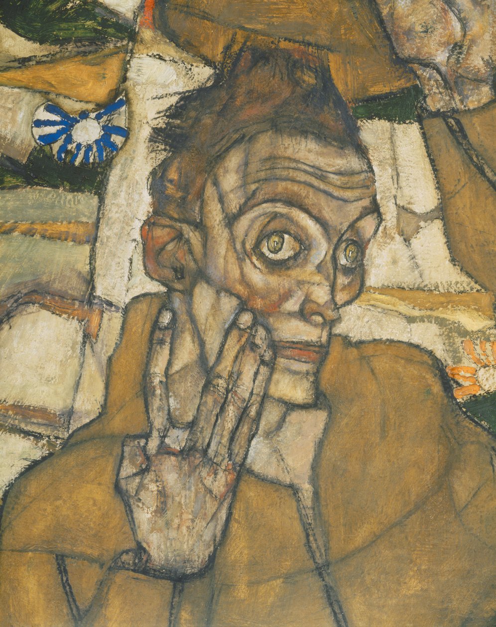Entschwebung (Die Blinden III) von Egon Schiele