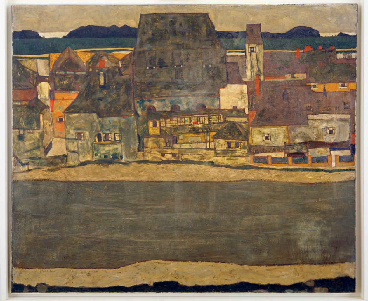 Häuser am Fluss II von Egon Schiele
