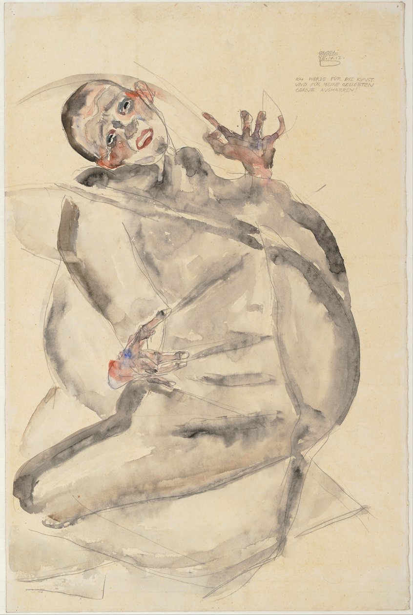 Ich werde für Kunst und meine Lieben gerne ertragen, 1912 von Egon Schiele