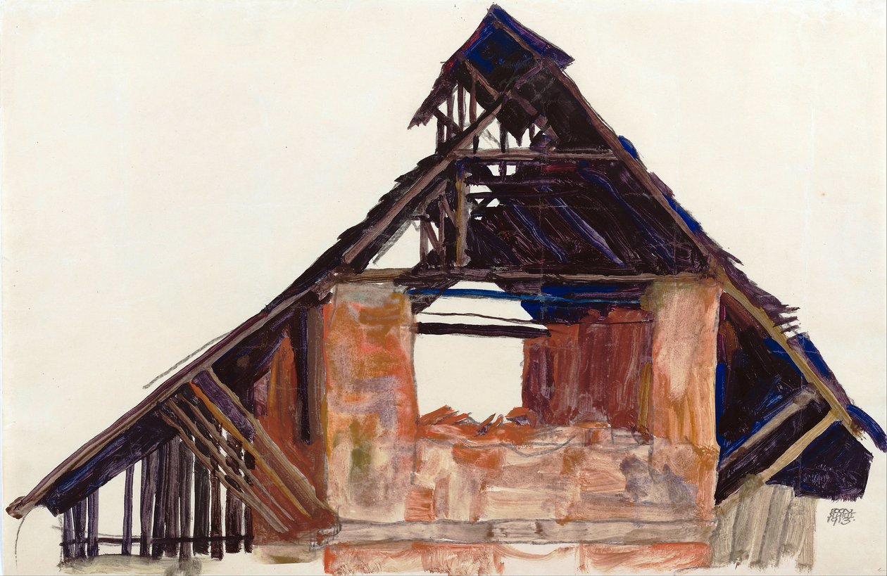 Altes Giebel von Egon Schiele
