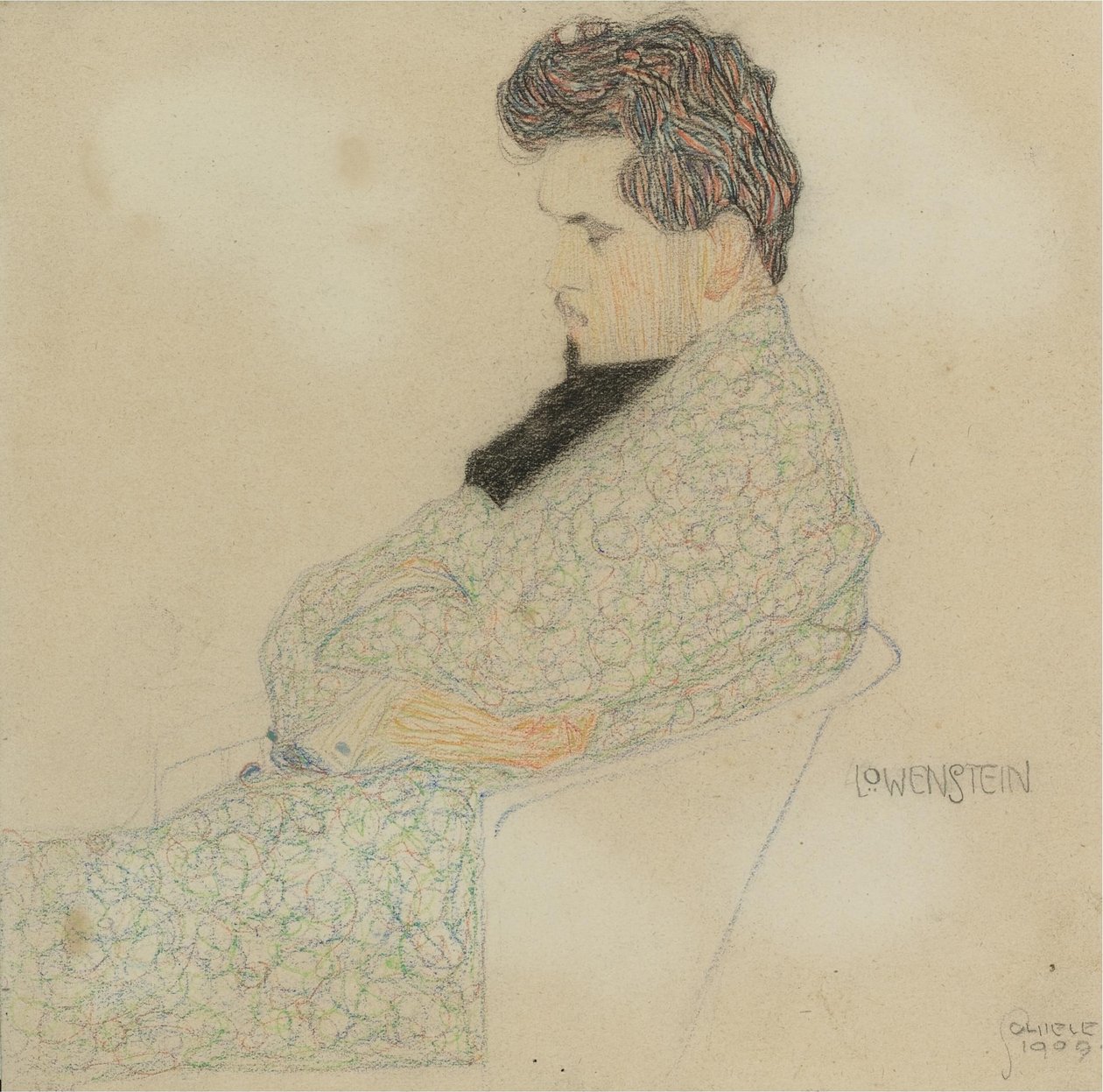 Porträt des Komponisten Arthur Löwenstein, 1909 von Egon Schiele