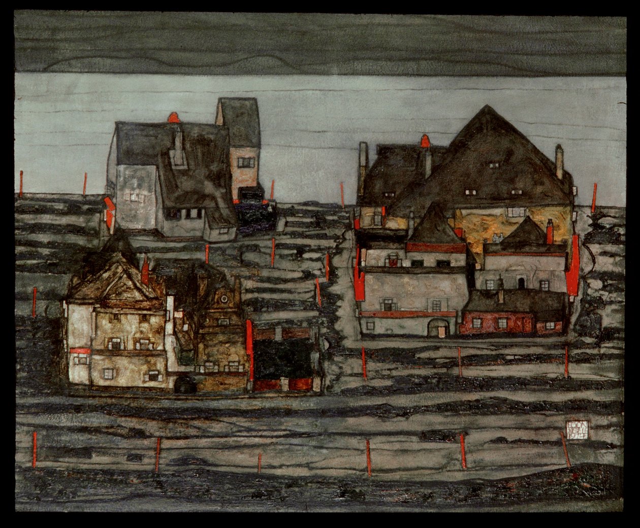 Vorstadt I von Egon Schiele