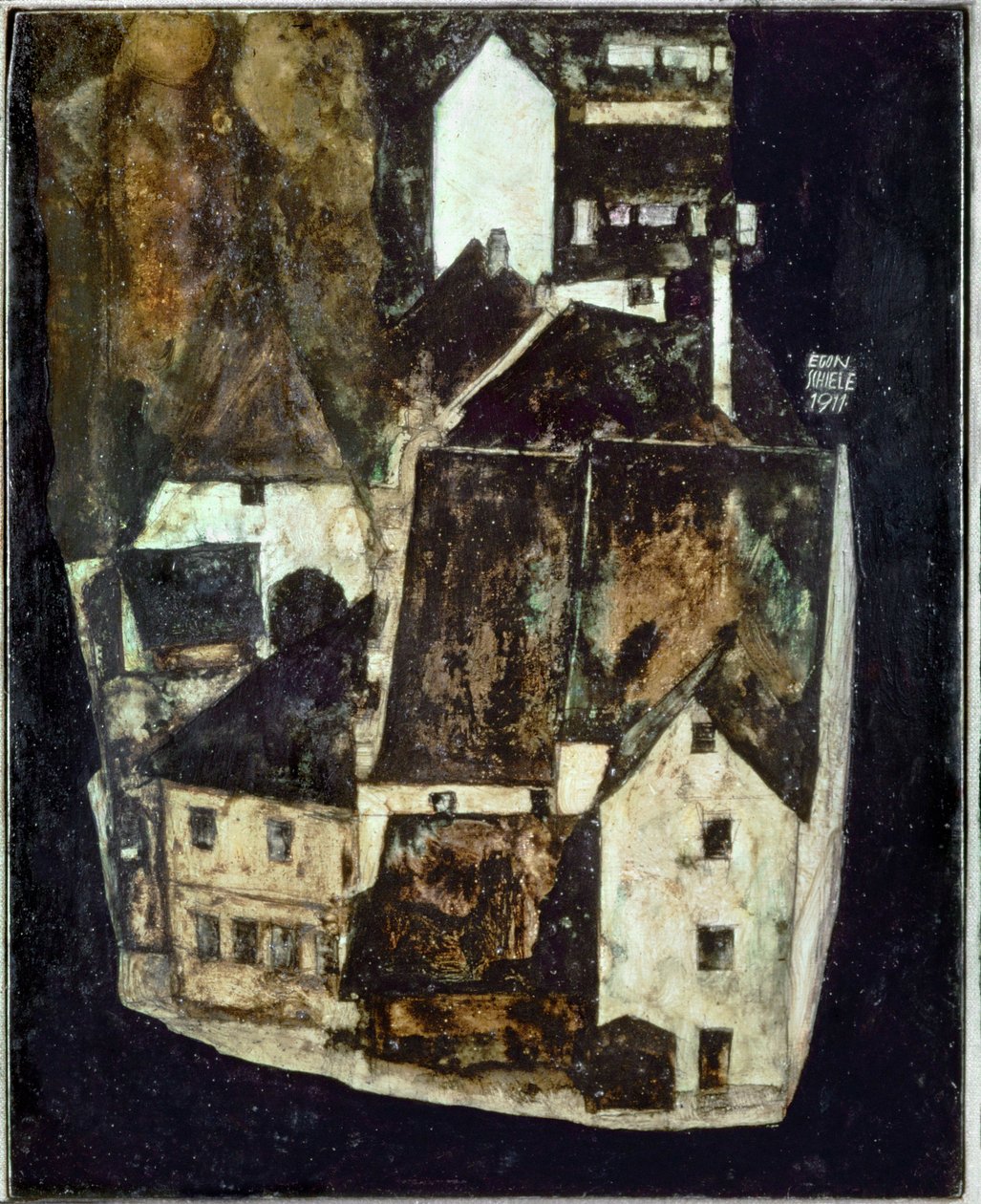 Tote Stadt III (Stadt am blauen Fluss III) von Egon Schiele