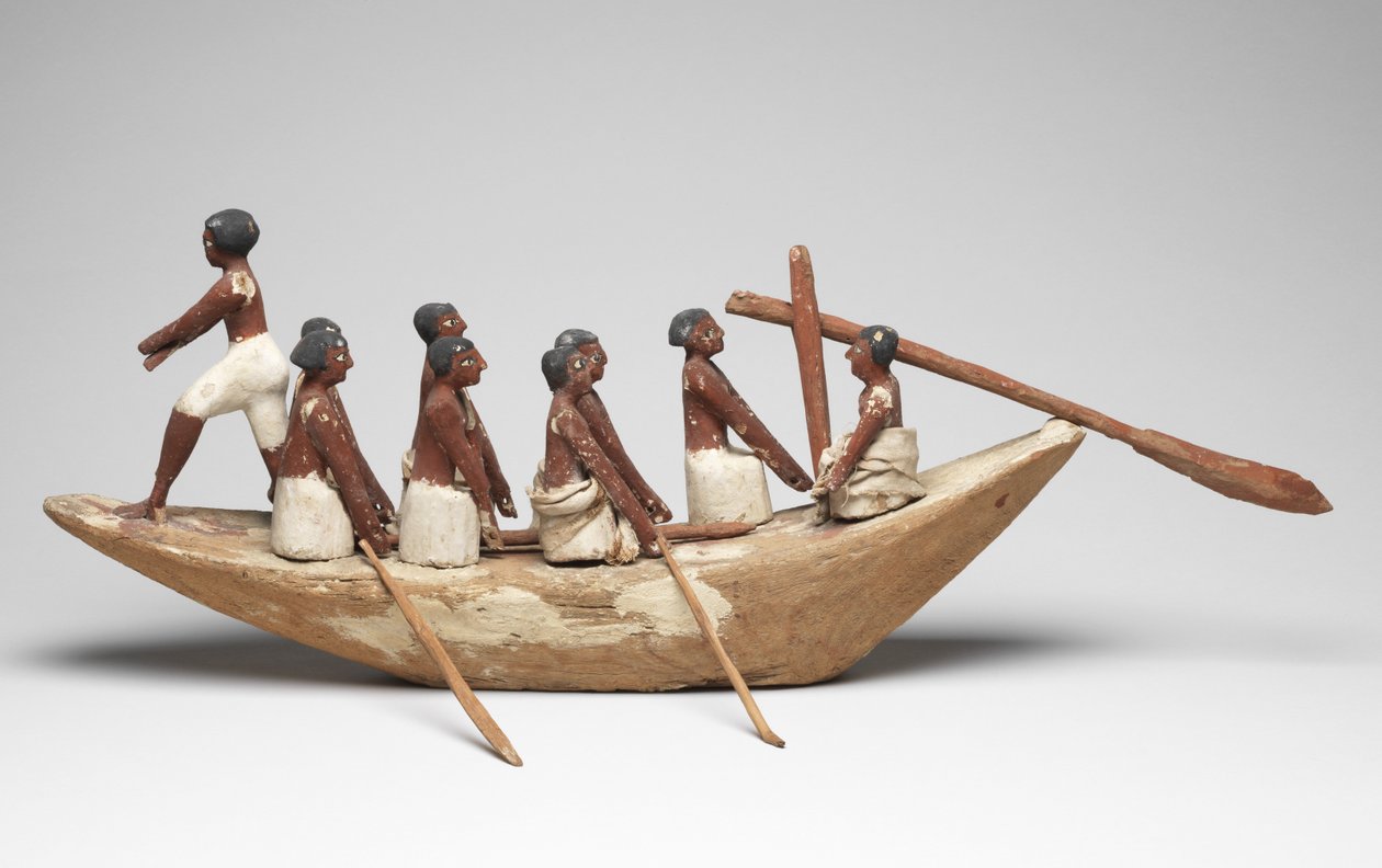 Modellsegelboot aus dem Grab von Khety (Beni Hasan) Mittleres Reich, ca. 2010 v. Chr. - 1950 v. Chr. von Egyptian 12th Dynasty