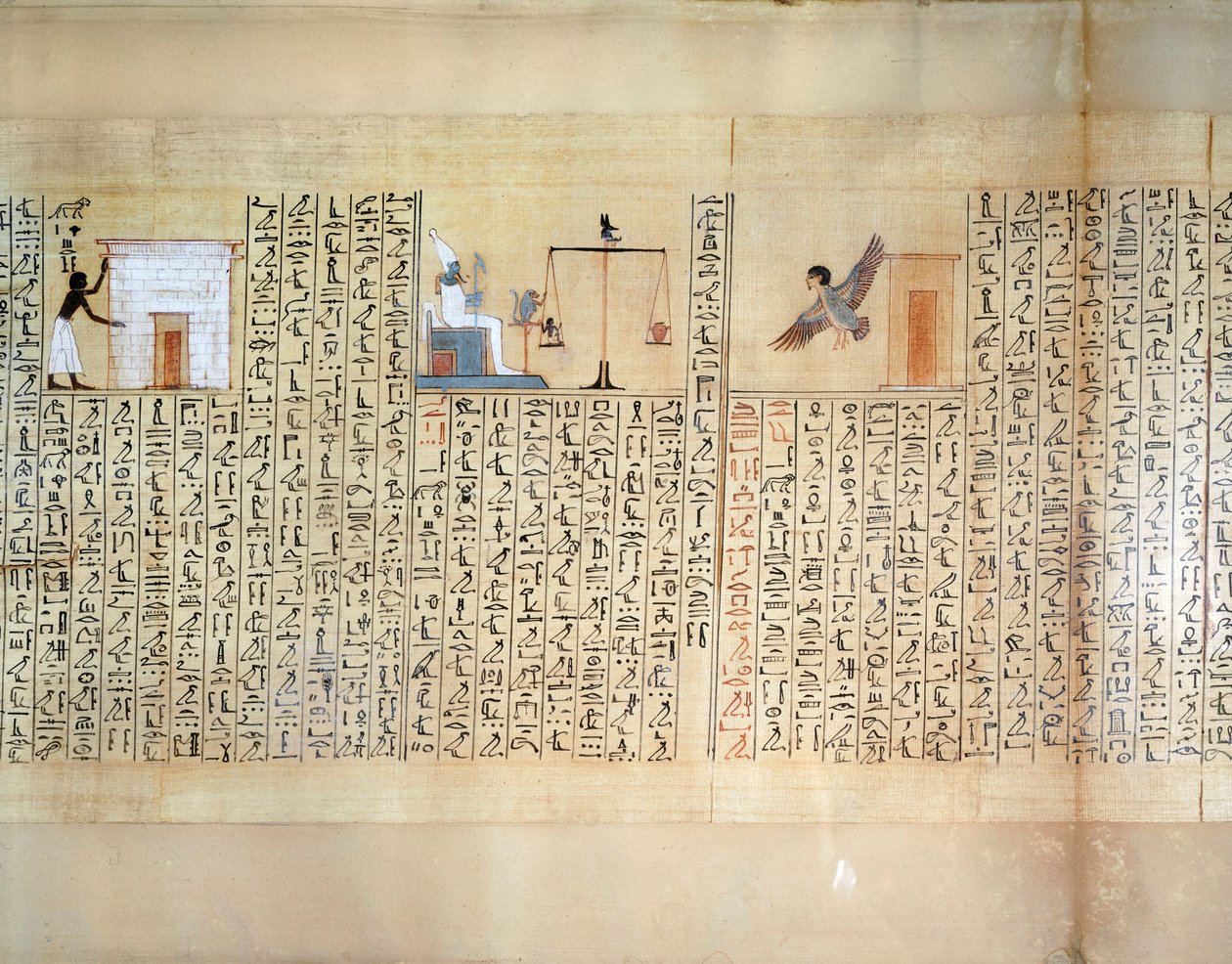Papyrus, der das Wiegen des Herzens darstellt, aus dem Totenbuch des Maiherperi von Egyptian 18th Dynasty