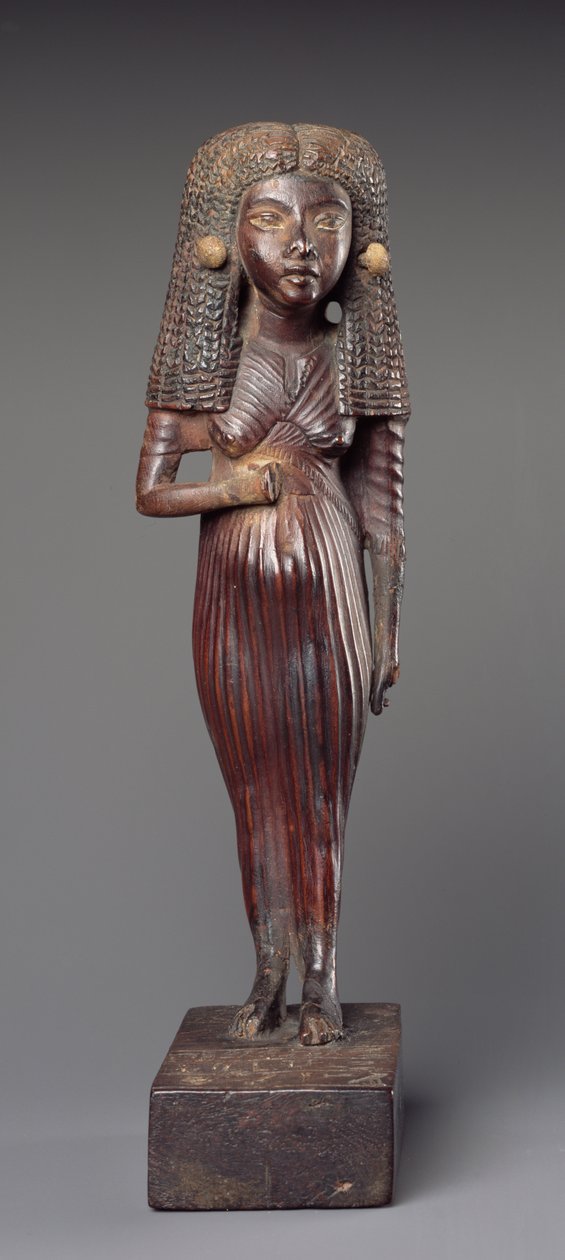 Statuette der Dame Mi stehend, aus Medinet Ghurab, Amarna-Periode, Neues Reich von Egyptian 18th Dynasty