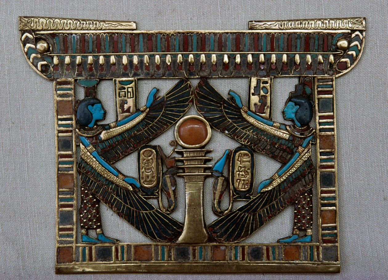 Tempelförmiger Brustpanzer, Schatzkammer von Tutanchamun, Ägypten, ägyptische Zivilisation, Neues Reich, Dynastie XVIII von Egyptian 18th Dynasty