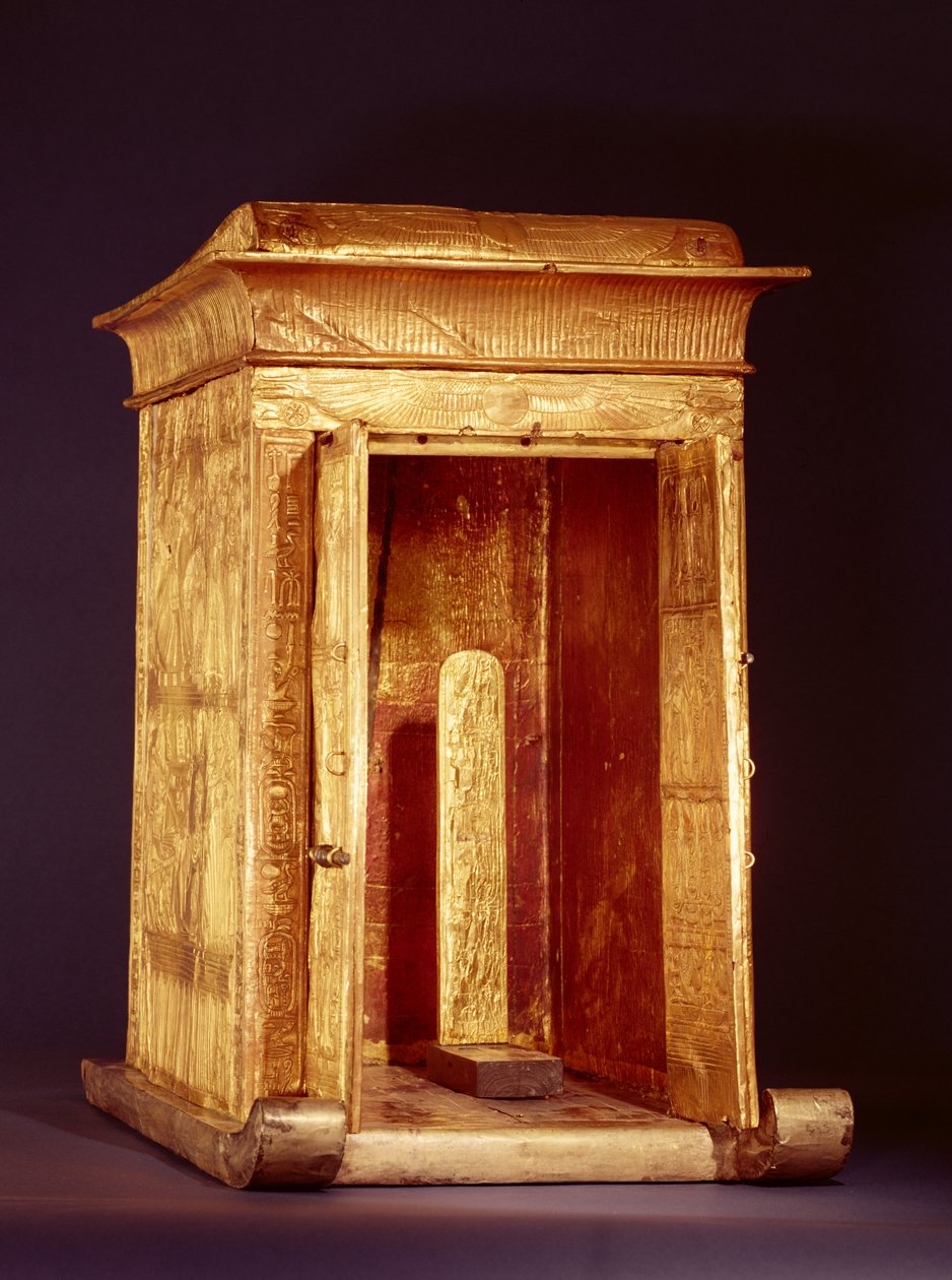 Der goldene Schrein von Tutanchamun (ca. 1370-1352 v. Chr.) Neues Reich von Egyptian 18th Dynasty