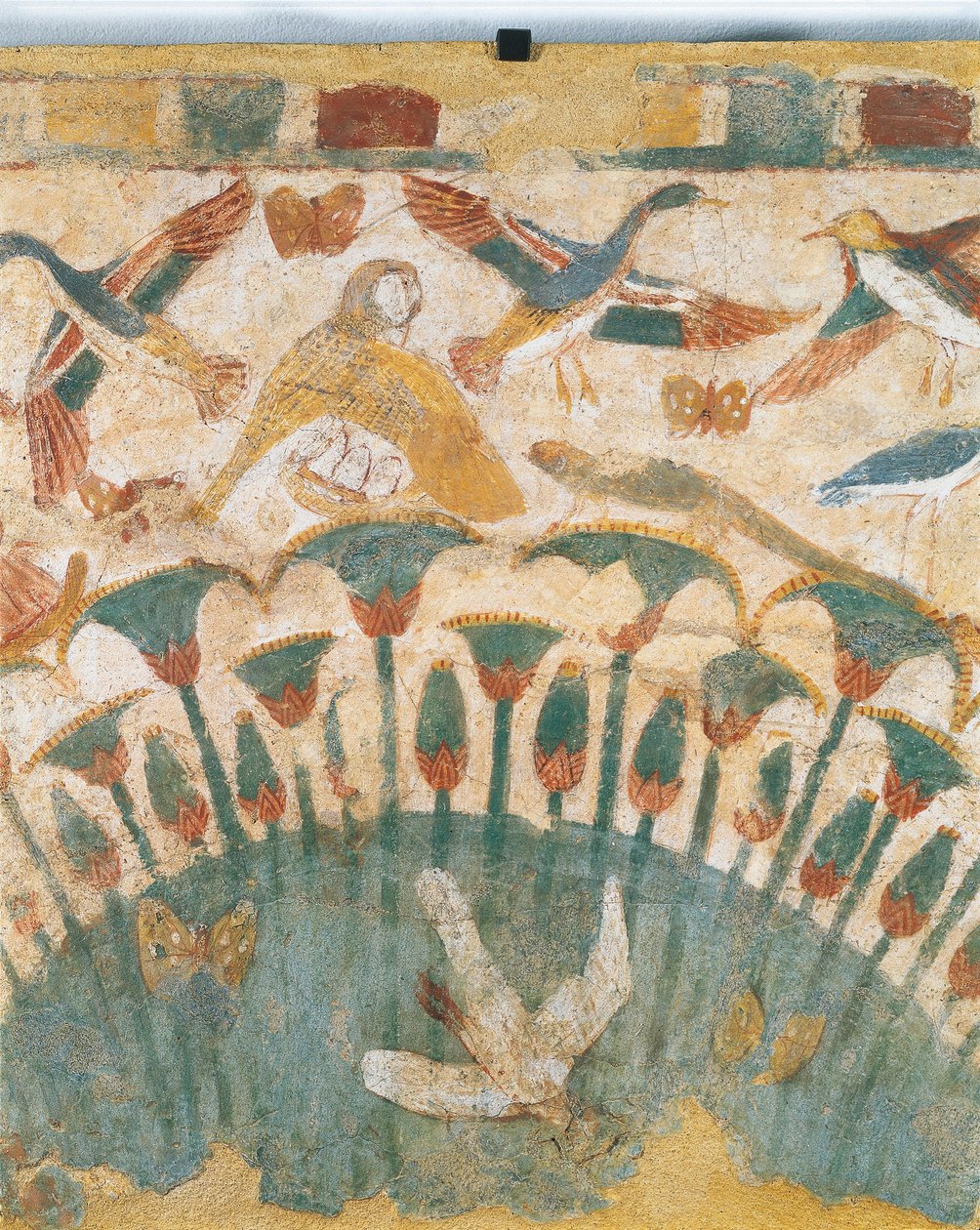 Wandmalerei, die Flora und Fauna der Sümpfe entlang des Nils darstellt, aus dem Grab von Neferhetep (Detail) von Egyptian 18th Dynasty