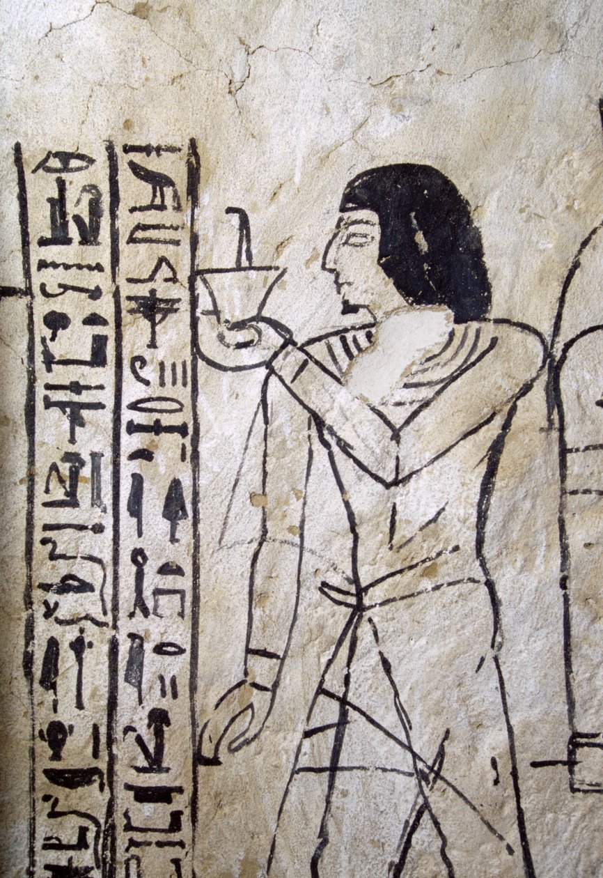 Bild des Totenbuchs, Grab von Nakhtmin, Abusir, Ägypten, ägyptische Zivilisation, Neues Reich, Dynastie XIX von Egyptian 19th Dynasty